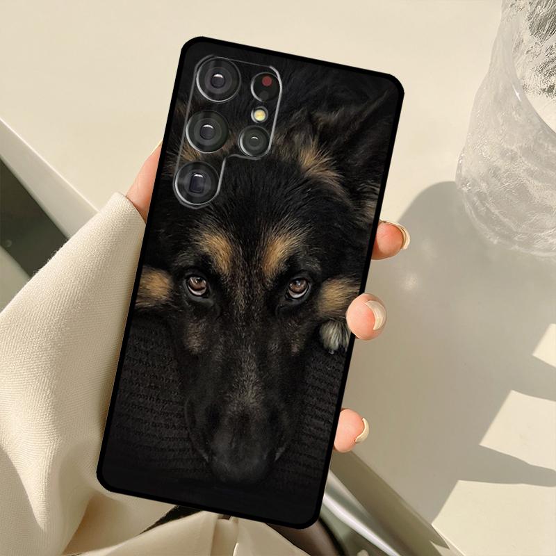 Мультяшный чехол с собакой Немецкая овчарка для Samsung Galaxy S23 Ultra S21 S22 S24 S25 Ultra S9 S10 Plus S25 FE S20 FE Задняя крышка
