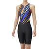 Swimsuit Racing Spats Black X Blue S [Arena] One-Piece (Open Back/Half Leg) Women's (BKBL)