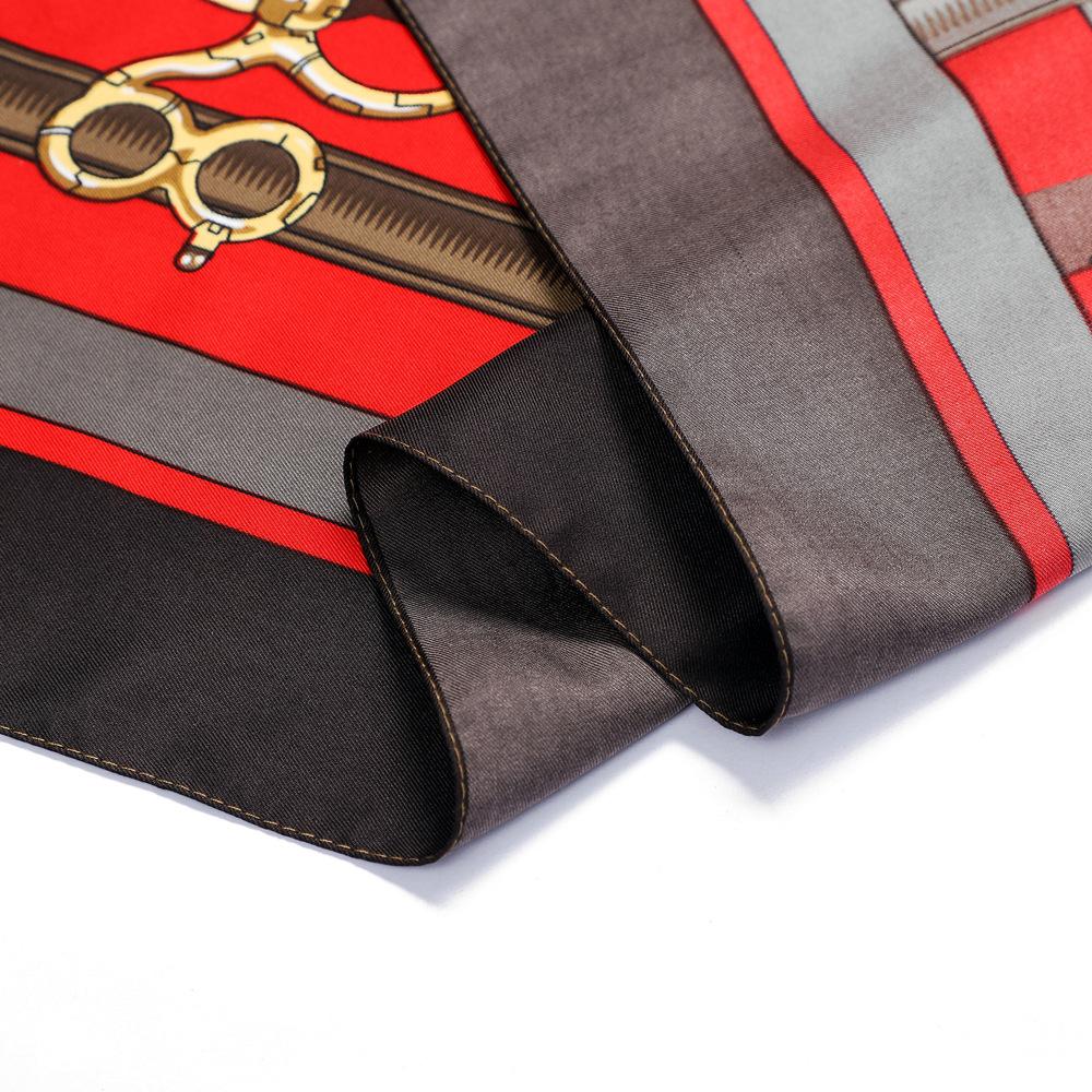 130cm European Style Chain Printing Square Scarf Women Multi-Purpose Sun Protection Four Season Travel Scarves and Shawls