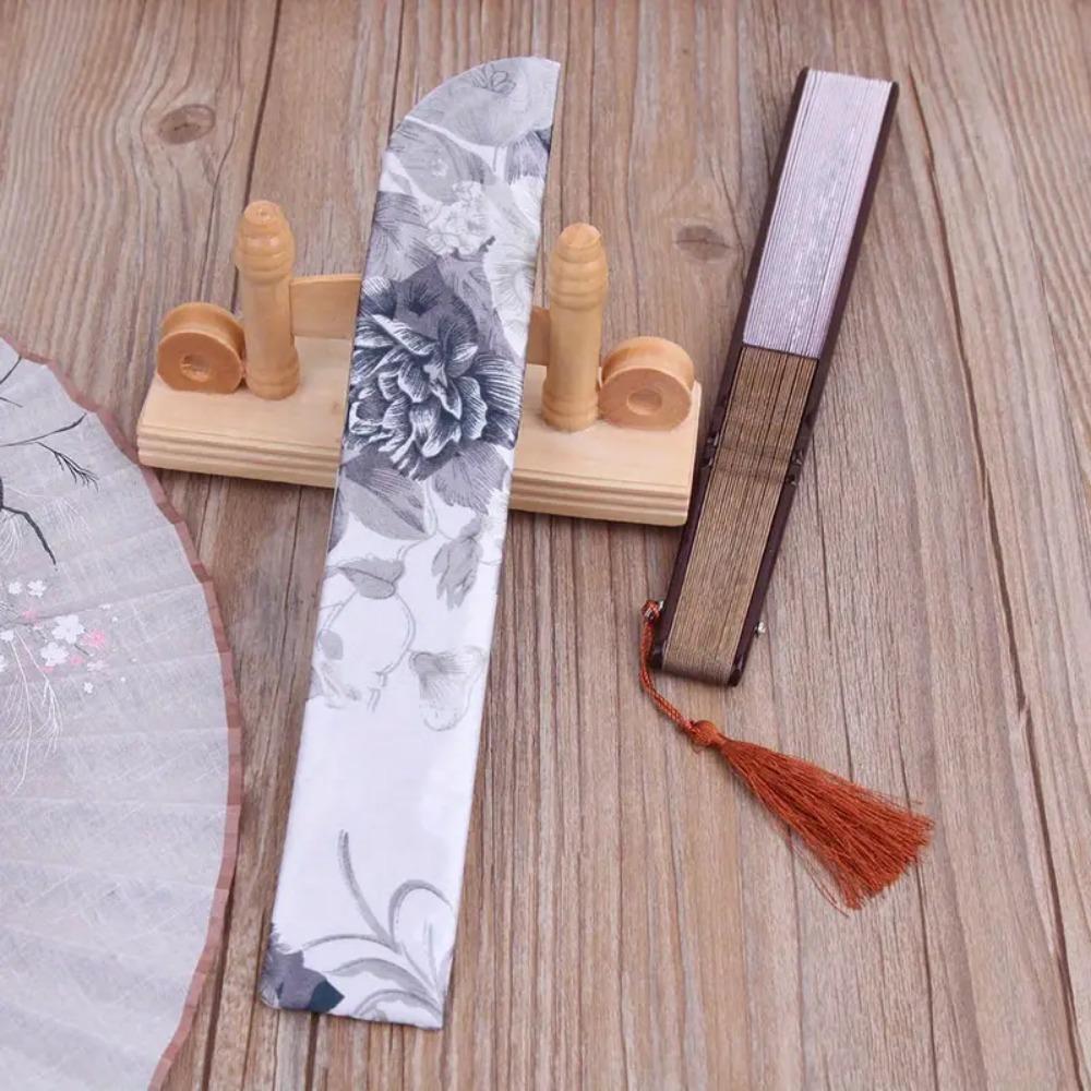 2 шт. Китайский стиль Складной веер Чехол Элегантная парчовая сумка для веера Сумка для складного ручного веера Фестивальные подарки