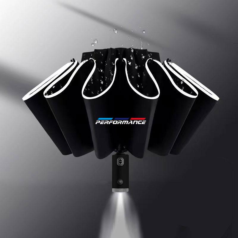 Car Fully Automatic Umbrella LED Flashlight Sticker For BMW X1 F48 F36 F40 F32 X5 E53 X6 E71 1 Series Performance Accessories