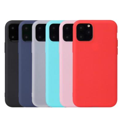 Простой однотонный силиконовый чехол для телефона IPhone11 11Pro 11ProMax, мягкая задняя крышка цвета конфет