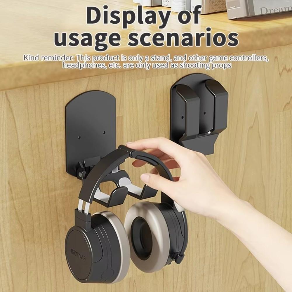 No Drill Universal Headphone Stand Foldable Gaming Earphone Storage Rack  Home Office