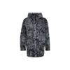 FW21 Textured Reflective High Neck Hooded Mid-Length Jacket Men Jacket Gray GV4171