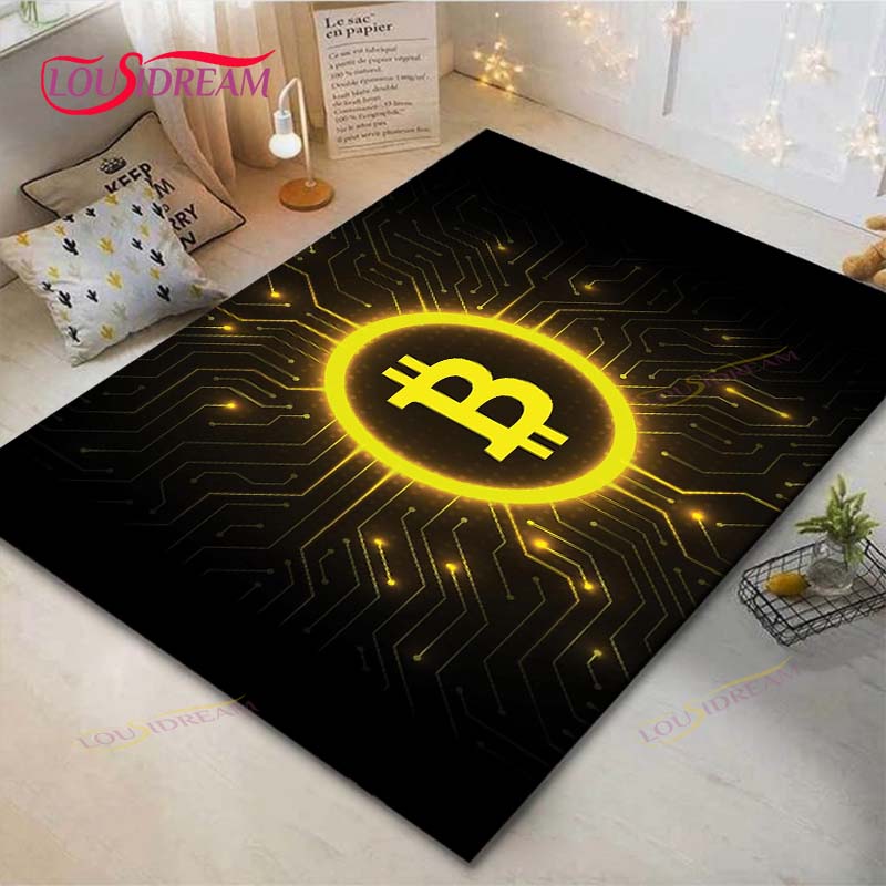 Горячий Изысканный 3D Ковер с Принтом Bitcoin BCT Наружный Ковер Ковер для Зоны Нескользящий Ковер Декор для Спальни Ковер для Комнаты Подарок