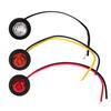 1Pc 12V 24V 3Led 3/4" Round Trailer Side Marker Lights Yellow White Red Trucks