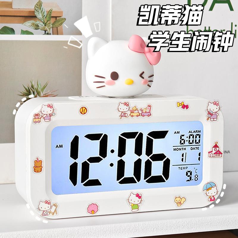 Electronic clock for junior high school students Multifunctional smart alarm clock Cartoon doll DIY creative alarm clock Student alarm clock