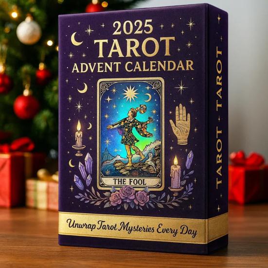 Tarot Advent Calendar 2025 24 Collectible 2D Tarot Card Figures Ornaments Set