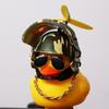 Motor Accessories Yellow Duck with Helmet for Bike Without Lights Auto Car Accessories Duck In The Car Car Interior Decoration