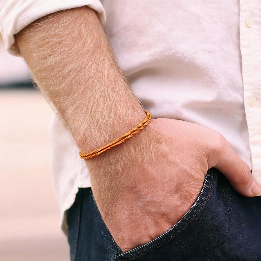 Unique 2mm Thin String Bracelet For Men Boyfriend Sliding Adjustable A Grade Ethnic Cord Chain Braslet Casual Street Joias