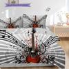 1PC Music, guitar Theme Bedding Quilt Set Quilt Cover Pillowcase Home Decoration Birthday Gift (1 * duvet cover + 8 * pillowcase, without core)
