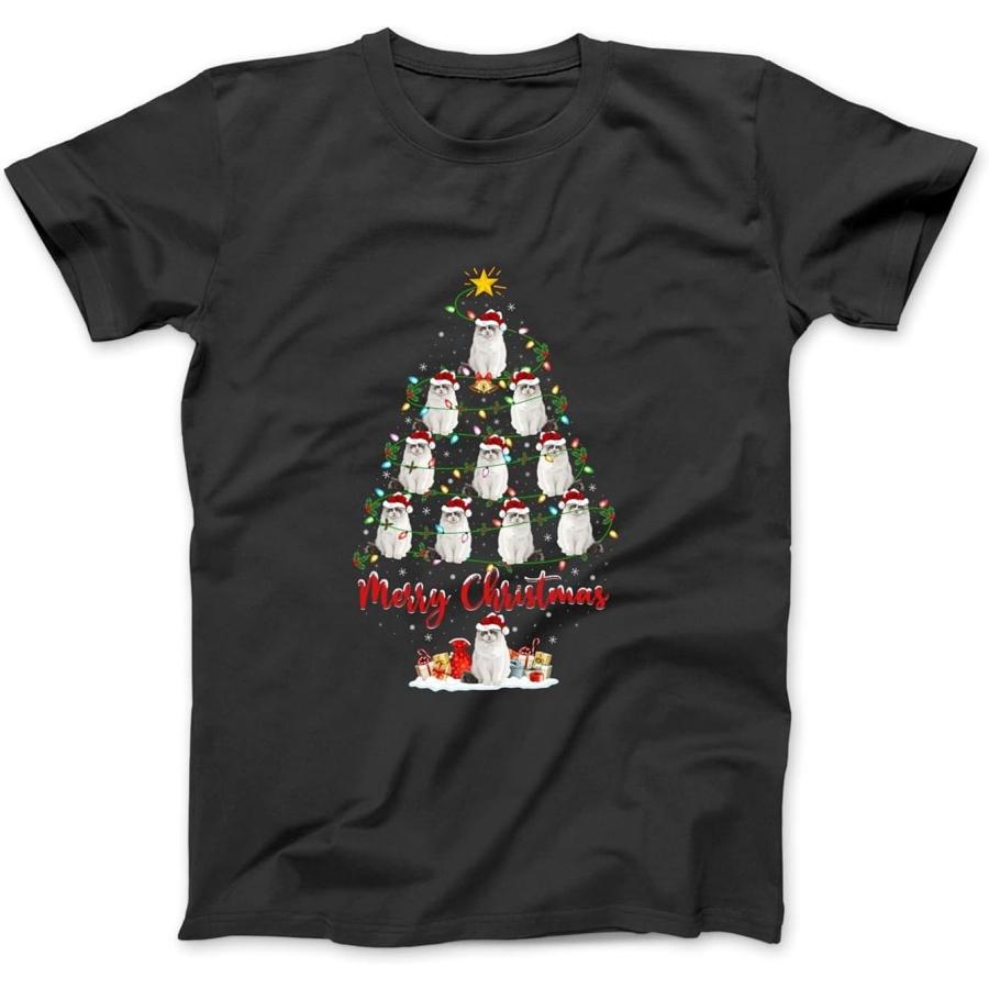 Ragdoll Cat Xmas Lighting Santa Ragdoll Cat Christmas Tree Long Sleeve, T-Shirt, Sweatshirt, Hoodie for Men, Women, Kids