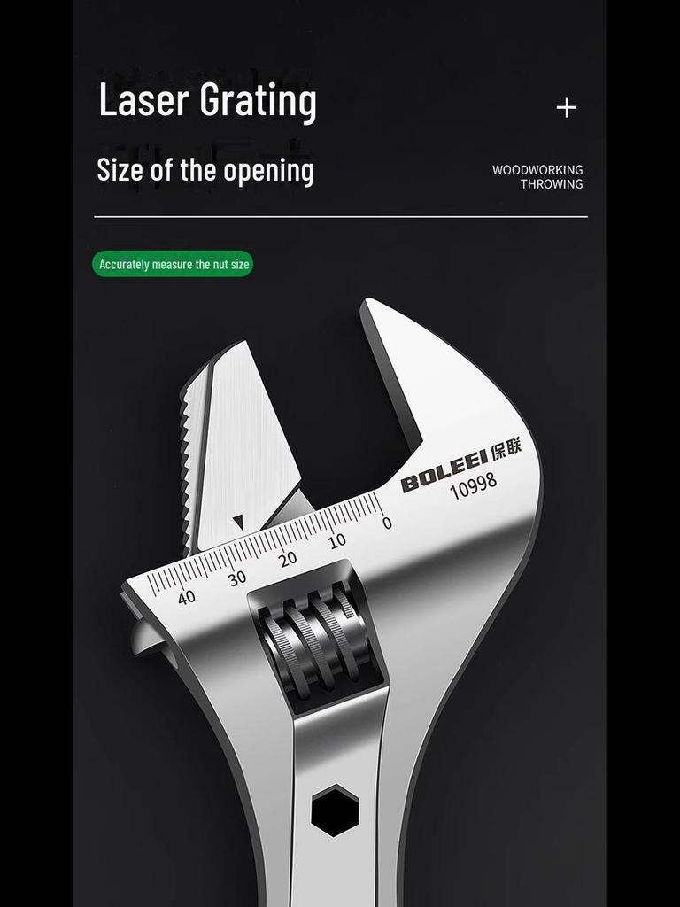 Разводной многофункциональный быстроразъемный ключ, хром-ванадиевая сталь, трубные клещи для экономии труда в домашнем хозяйстве