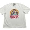 H&M Футболка Stranger Things Размер L Белый Sci-Fi Уличная одежда Одиннадцать Ужасы 80-е Y2k