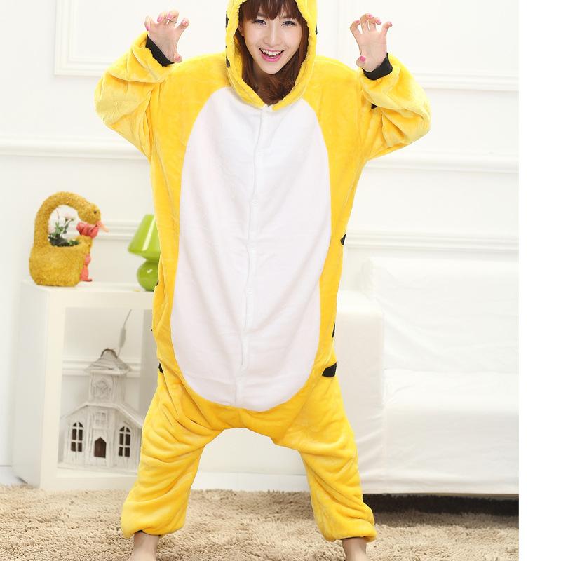 Мужской и женский комбинезон с рисунком из мультфильма, унисекс, фланелевая домашняя одежда с капюшоном, свободная повседневная одежда для отдыха