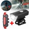 USB Rechargeable Bike Light Set Front Light with Taillight Easy To Install 3 Modes Bicycle Accessories for the Bicycle