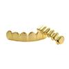 Gold Plated Hip-hop Grillz with Textured Mesh Design for Artists