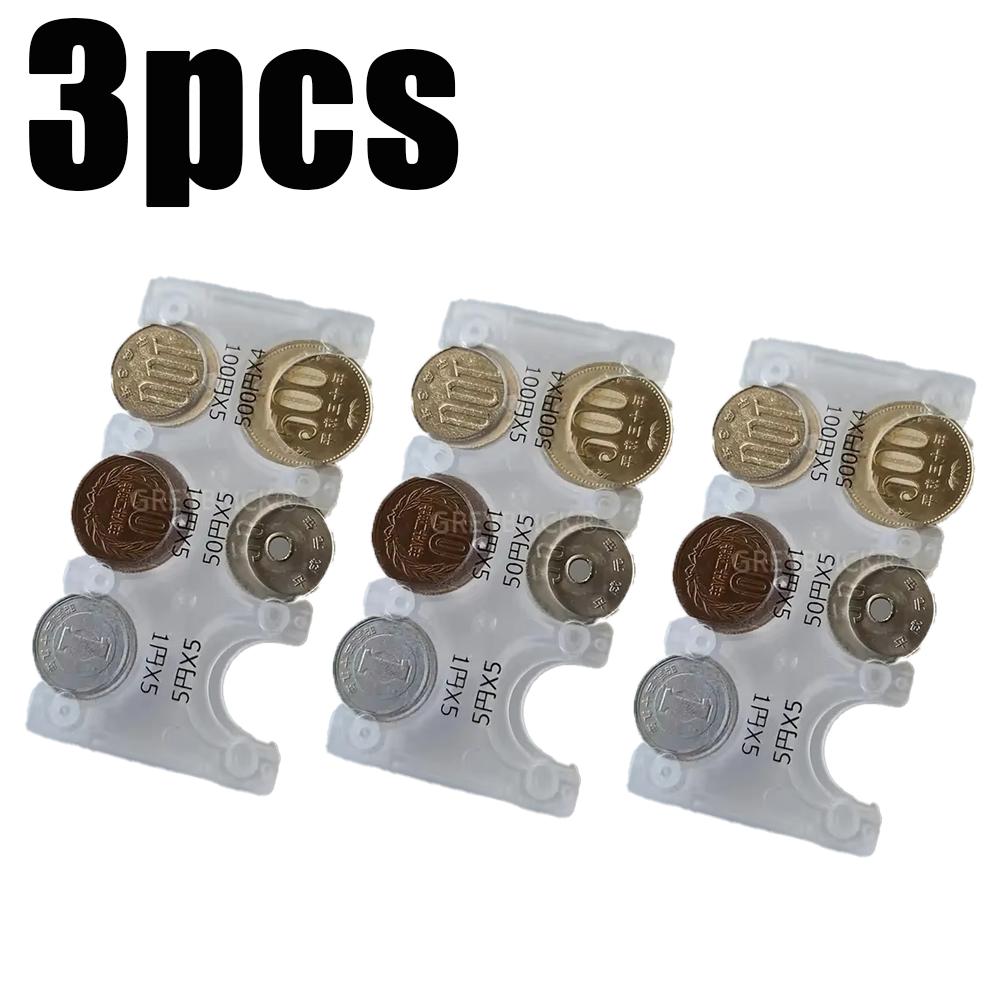 1/2/3 шт. Портативный органайзер для монет Прозрачный портативный пластиковый держатель для монет Сортировка японской валюты Дорожный прозрачный картхолдер