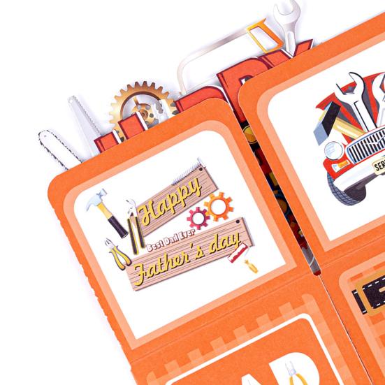 3D Pop Up Happy Father's Day Card for Men Dad Husband Grandpa Best Dad Award Greeting Gift Card from Son Daughter Wife