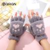 GRGN Unisex Winter Half-Finger Flip-Top Gloves