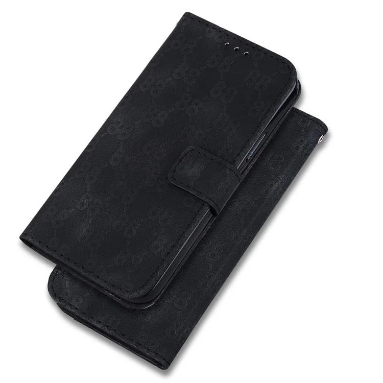 Shockproof Leather Cover for Honor 90 Pro Double 8-Shape Imprinted Wallet Stand Phone Case