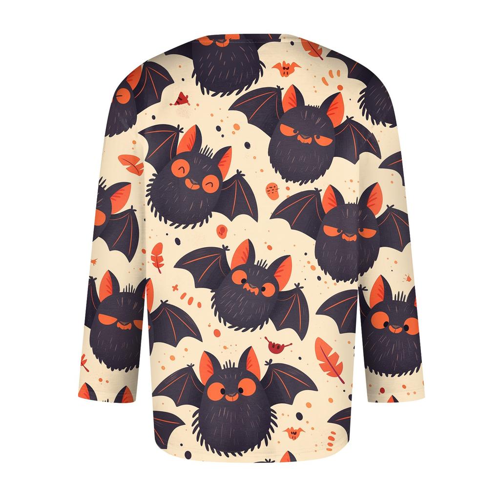 Men's Solid Color Round Neck Three Quarter Sleeve Top T-shirt