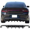 Rear Bumper Diffuser Compatible with 20152025 Dodge Charger IKON V2 Style Carbon Fiber Print Quad Exhaust Rear Diffuser Lip Sha