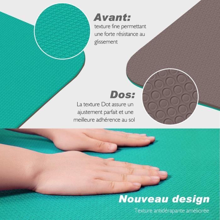 Tapis de Yoga - Non spécifié - 183x61x0.6 cm - Vert Clair - Antidérapant - TPE recyclable