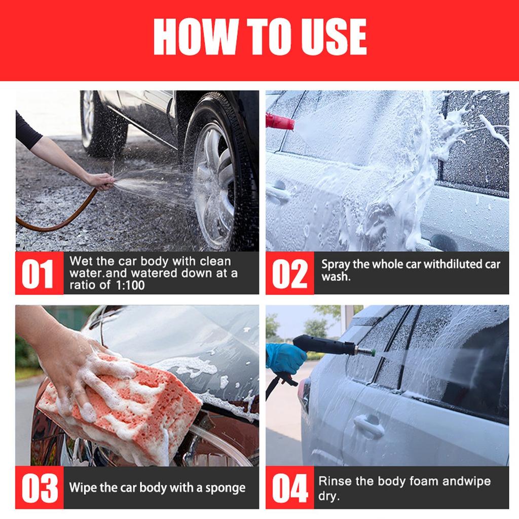 Strong Decontamination Concentrated High Foam Car Wash Car Wash Water Wax Coating Paint Cleaning 100ml