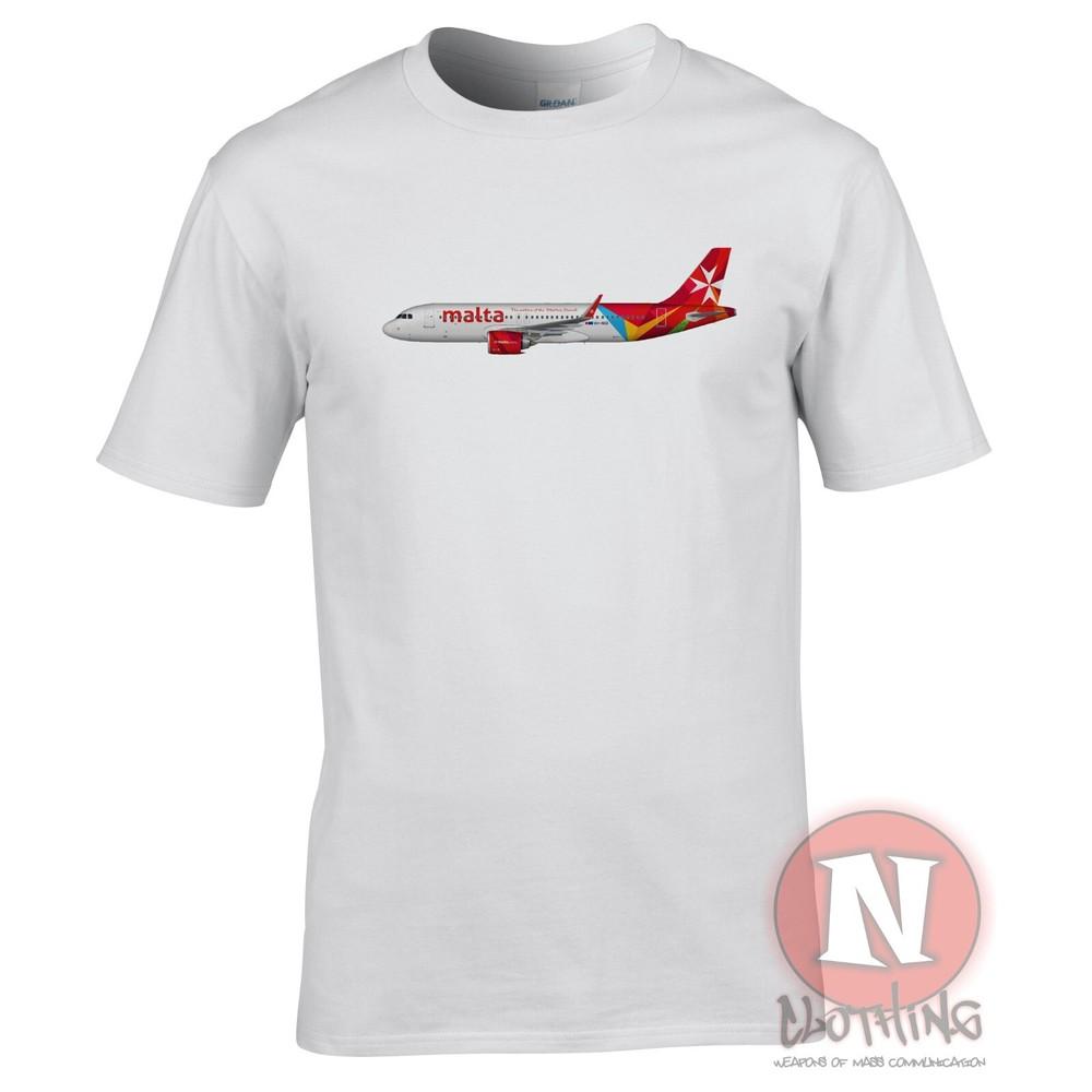 Футболка Air Malta Airbus A320 Для споттеров Авиакомпании Аэропорты Туристическая футболка