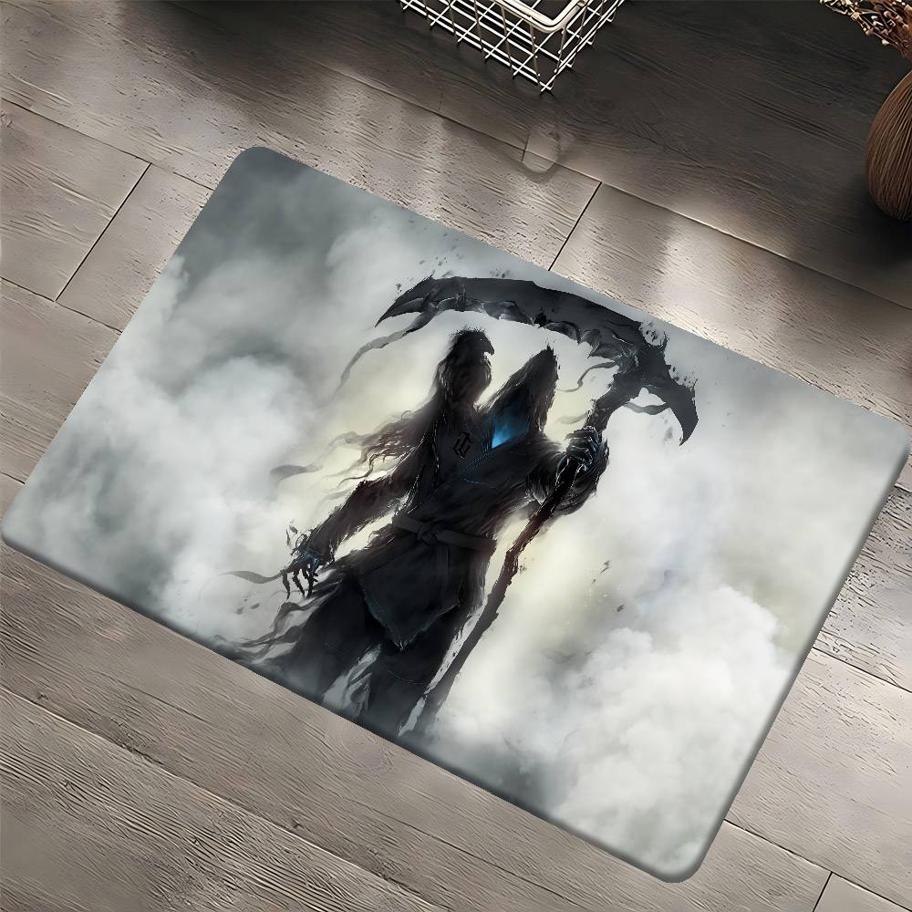 D-Dark Grim Reaper Anime Entrance Door Mat Nordic Style Home Doormat Bathroom-Toilet Mats Bedroom Hotel Decor Mat