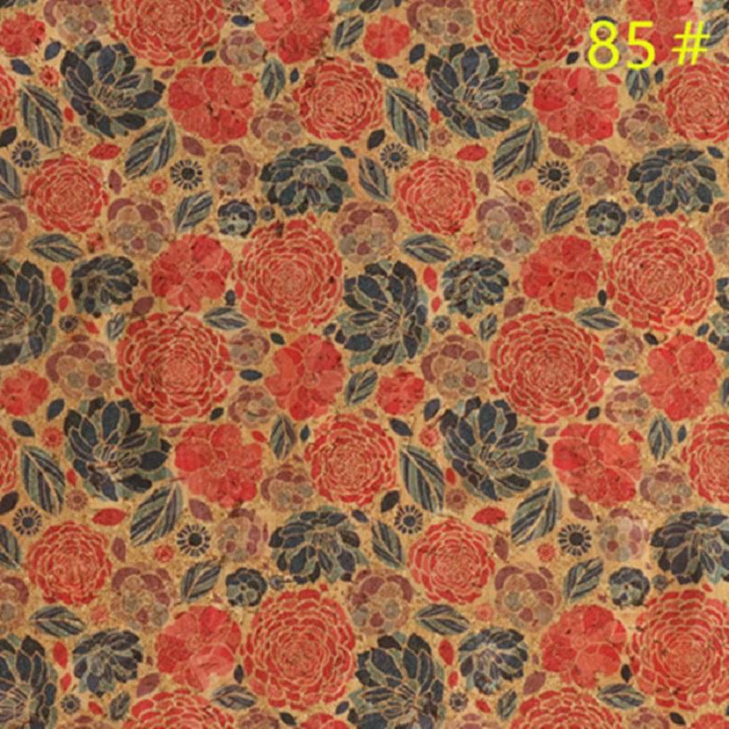 90*135 см 0,5 мм натуральная пробковая синтетическая кожаная ткань с рисунком под дерево, цветочная печать, искусственная ткань для фона, сумочка, обувь, декор своими руками