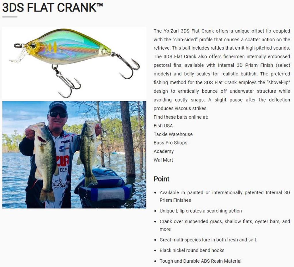 Yo Zuri Плавающая приманка Duel 3DS Flat Crank 55 мм F1141-BCL (3972)