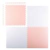 Ricokids Large Foam Puzzle Mat 60x60 Cm 4 Pcs Peach and White