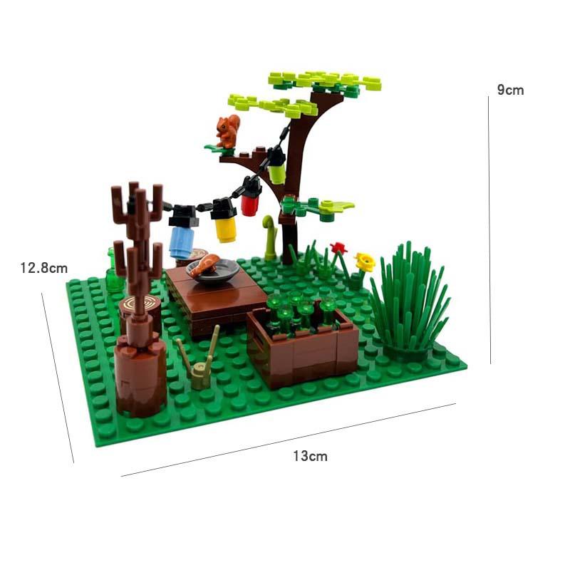 Camping Picnic Tent Outdoor Small Particle Building Blocks For Diy Assembly Creative Plastic Toys