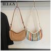 IELGY Hand-Woven One-Shoulder Messenger Dumpling Bag