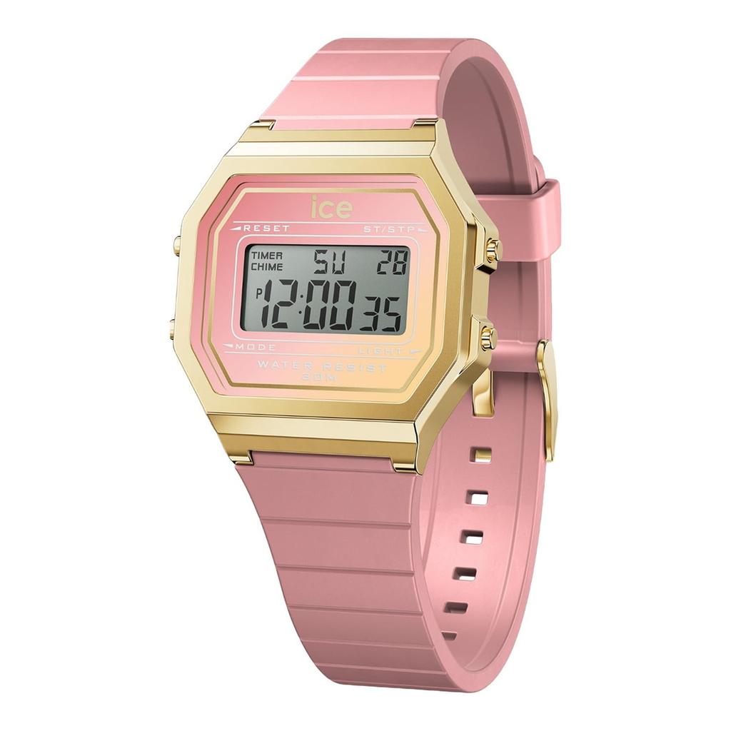 ICE WATCH Officially Imported Watch ICE Digit Retro Sunset 32mm Silicone Rubber Belt 022715 Ladies Coral Dreamscape