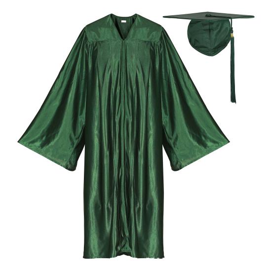 1 комплект, унисекс, выпускной халат, шапка, передняя молния, свободный V-образный вырез, свободная кисточка, годовая бирка, колледж, бакалавр, доктор, магистр, выпускное платье, кепка, комплект с кисточками