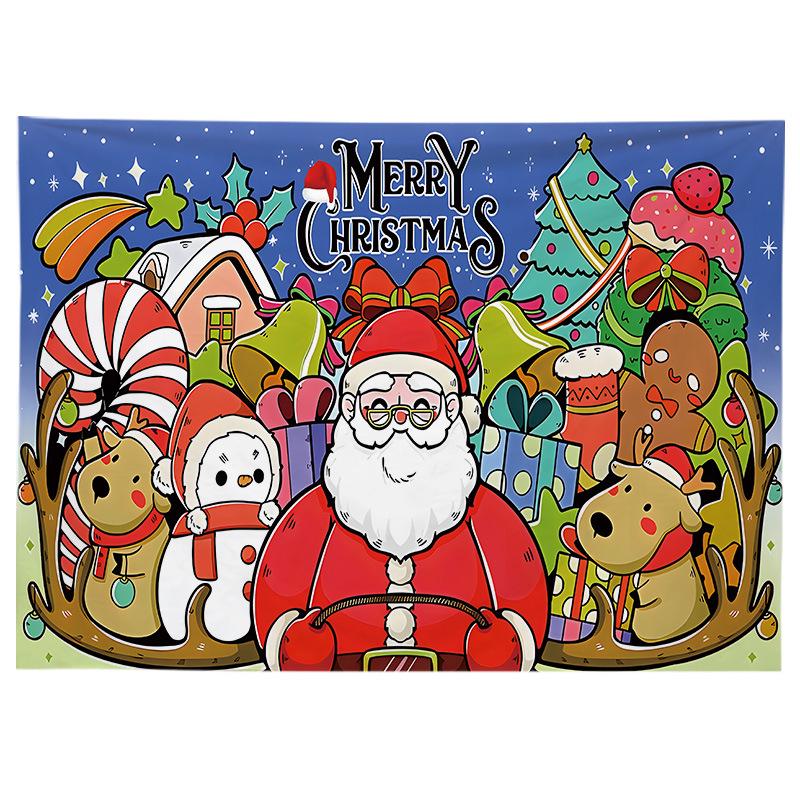 European Christmas Festival Hanging Cloth - Fresh Party Background Decor