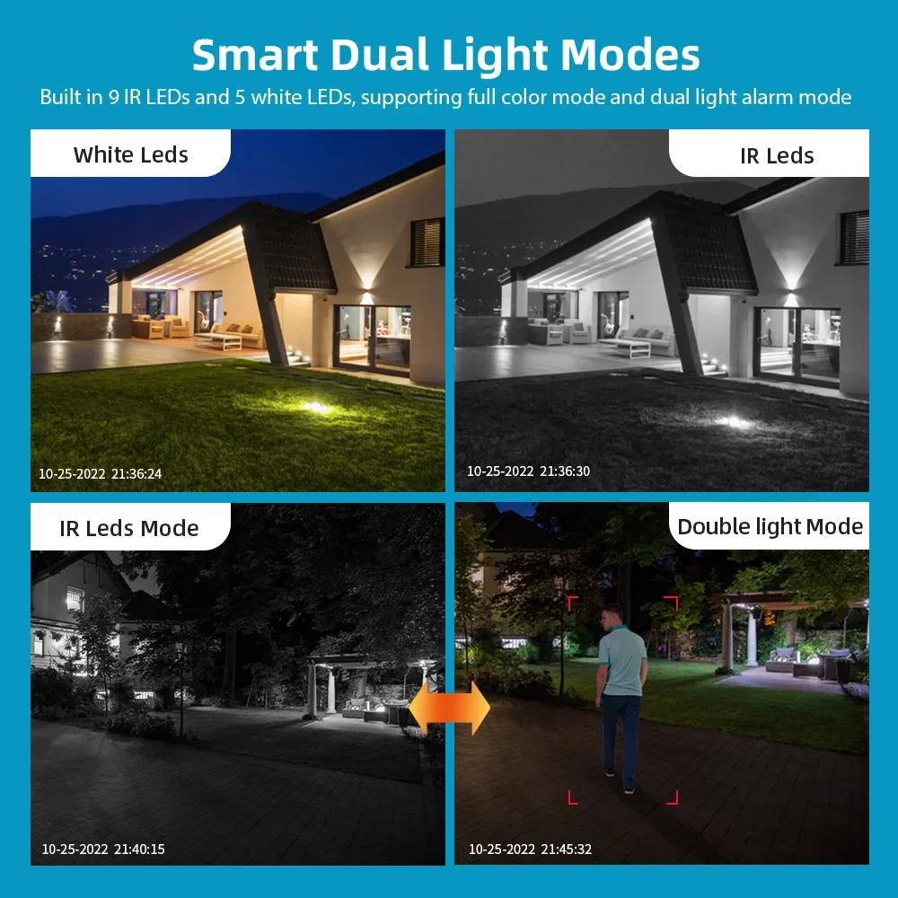 ICSEE 8MP 4K Двойная линза WIFI Камера видеонаблюдения Умный дом PTZ 360 Беспроводная Наружная HD Видео Безопасность IP-камеры CCTV Водонепроницаемая