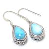 Серьги из чистого серебра 925 пробы с драгоценным камнем Natural Republic Ларимар 1,25 дюйма t4g75