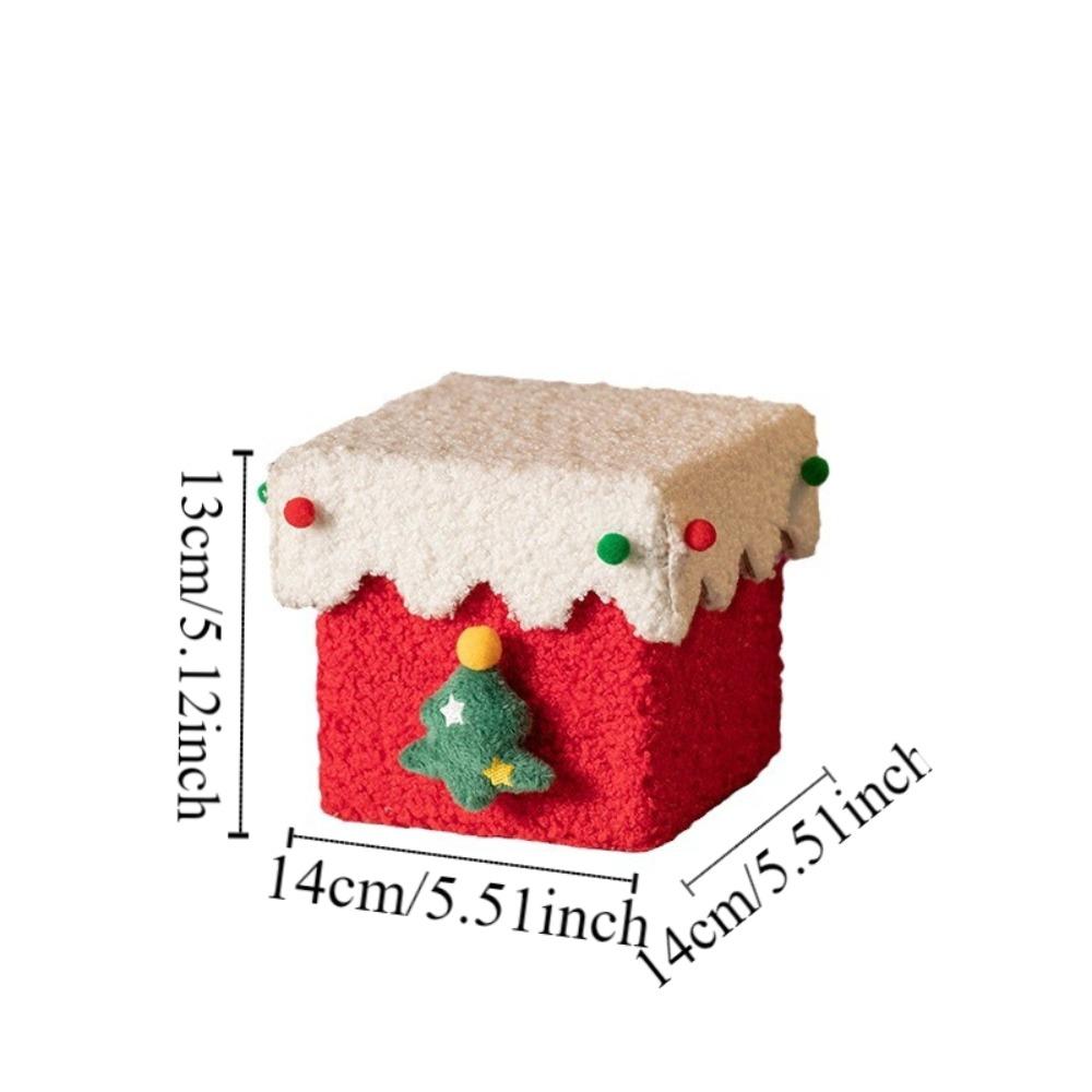 Xmas Christmas Gift Box Lint Christmas Eve Gift Box Mall Children's Candy Box  Party Supplies