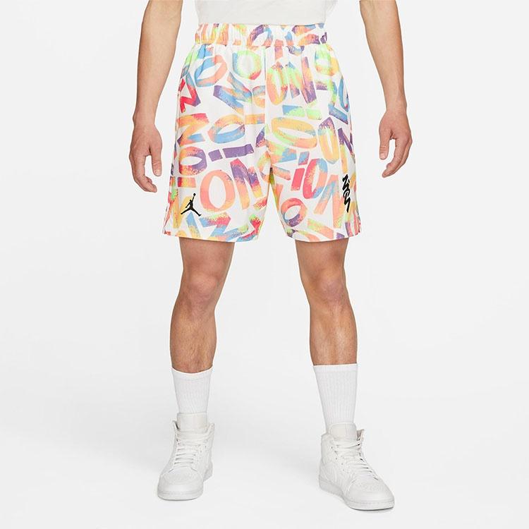 Air Jordan Dri-FIT Zion Performance Letter Printed Basketball Sports Quick-dry Short Pant Men's Colors DH0591-100