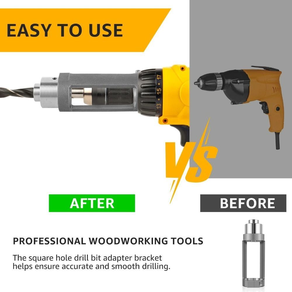 Удобный крепежный квадратный сверло адаптер для открывания отверстий пазовое сверло для деревообработки