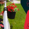 Balcony Box Flowerpot For Balustrade Oval Rustic Anthracite 400 Mm
