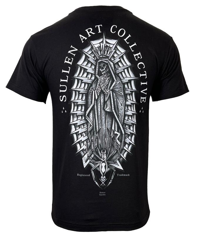 Sullen Unisex T-Shirt HR SPANKS NIGHTMARE Jet Black Tattoo Skull Premium Quality