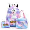 3Pcs/set Dragon Ball Colorful Backpack with Lunch Bag for Women Student Teenagers Rucksack Casual School Bags Sets