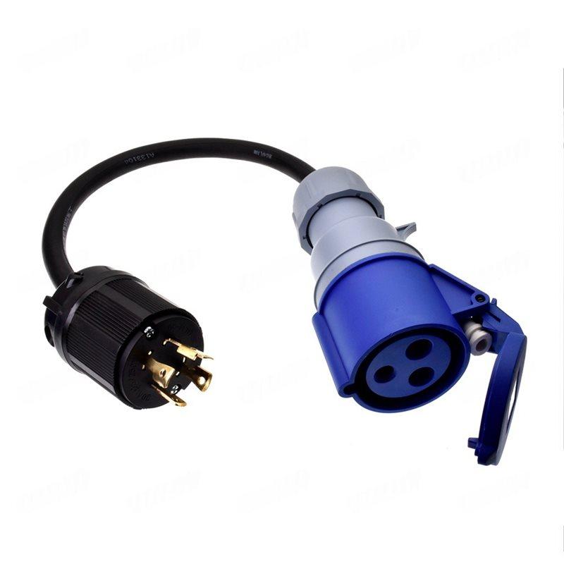 ABBP-L14-30P Plug To 32A 2P+PE CEE Socket 3X6mm Rubber Wire Heavy Duty Industrial Power Cable For Generator