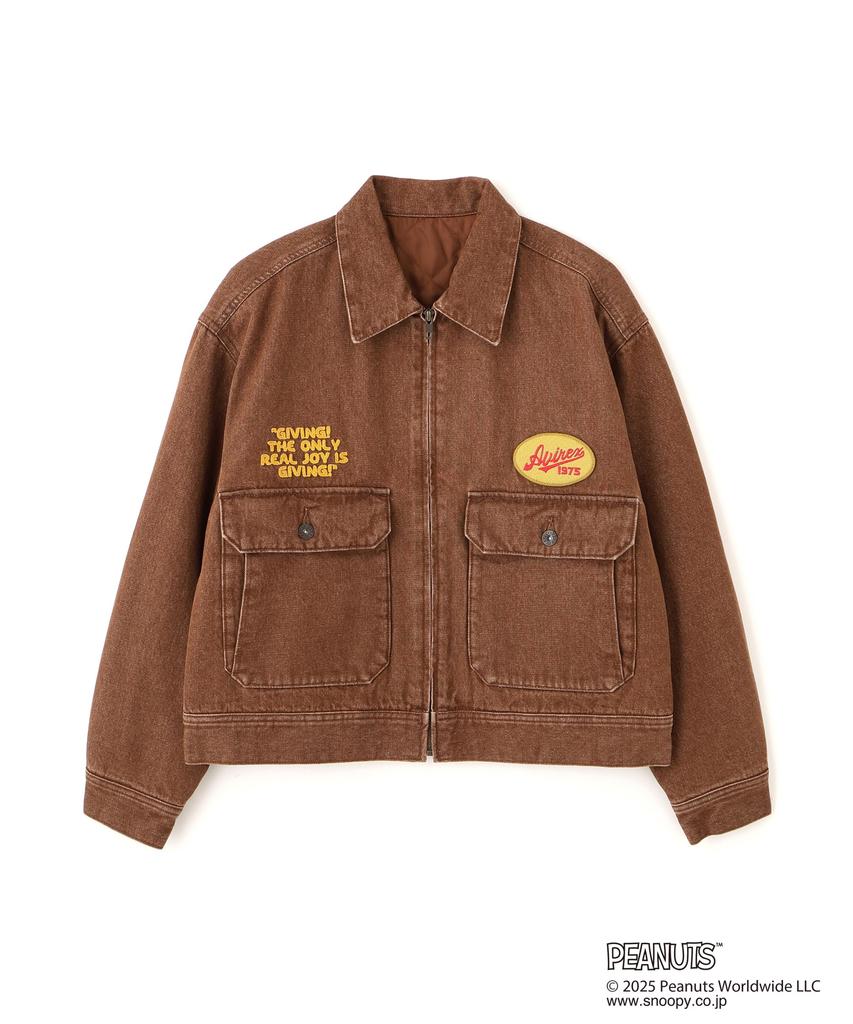 AVIREX Denim Work Jacket Peanuts Brown Women's 783-5252609