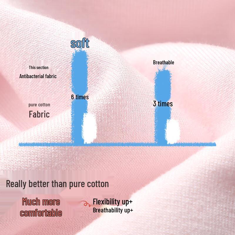Jiusuiban Girls' Antibacterial Wide Shoulder Vest